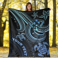Kosrae Custom Personalised Premium Blanket - Blue Turtle - Polynesian Pride