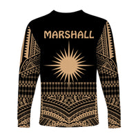 Marshall Islands Long Sleeve Shirt Best Tattoo Version Golden LT13 - Polynesian Pride