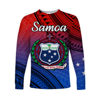 Samoa Long Sleeve Shirt Style Gradient Sporty Original LT13 Unisex Gradient - Polynesian Pride