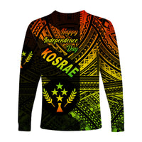 FSM Kosrae Long Sleeve Shirts Happy Independence Day Original Vibes - Reggae LT8 - Polynesian Pride
