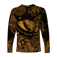 Hawaii State Fish: Humuhumu Nukunuku Apua'a Polynesian Long Sleeve Shirt Unique Style - Gold LT8 - Polynesian Pride