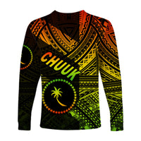 FSM Chuuk Long Sleeve Shirts Original Style - Reggae LT8 - Polynesian Pride