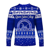 Queen Salote College Christmas Long Sleeve Shirt Simple Style LT8 - Polynesian Pride
