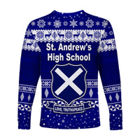 St. Andrew's High School Christmas Long Sleeve Shirt Simple Style LT8 - Polynesian Pride