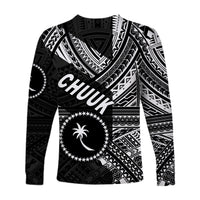 FSM Chuuk Long Sleeve Shirts Original Style - Black LT8 - Polynesian Pride