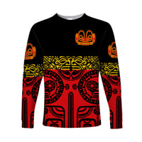 Marquesas Islands Long Sleeve Shirt Marquesan Tattoo Special Style - Red LT8 - Polynesian Pride