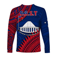 F.A.S.T Samoa Long Sleeve Shirt Samoan Coat Of Arms Polynesian Pattern LT14 - Polynesian Pride