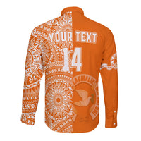 (Custom Text And Number) Tailulu Tonga College Long Sleeve Button Shirt Class Of Year Tongan Ngatu Pattern LT14 - Polynesian Pride