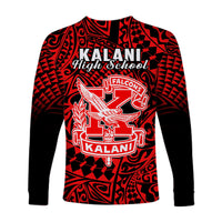 Hawaii Long Sleeve Shirt Kalani High School Tribal Kakau LT14 - Polynesian Pride