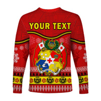 (Custom Personalised) Tonga Christmas Long Sleeve Shirt Tongan Ngatu Kilisimasi Fiefia LT14 - Polynesian Pride