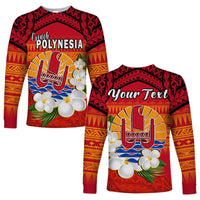 (Custom Personalised) French Polynesia Long Sleeve Shirt Happy Internal Autonomy Day Special Version LT14 Unisex Red - Polynesian Pride