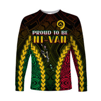 (Custom Text and Number) Vanuatu Indigenous Long Sleeve Shirt Proud To Be Ni - Vanuatu Polynesian Pattern LT13 - Polynesian Pride