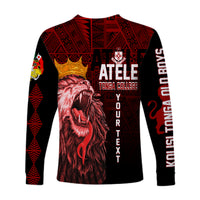 (Custom Personalize) Kolisi Tonga 'Atele Old Boys Long Sleeves Shirt Red Lions LT7 - Polynesian Pride