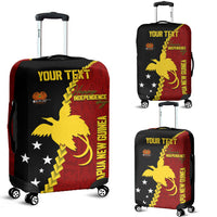 Personalised Papua New Guinea Luggage Cover 47th Independence Anniversary - Motu Revareva LT7 Red - Polynesian Pride