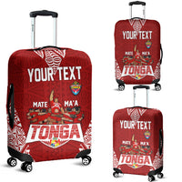 Personalised Tonga Rugby Luggage Cover Mate Ma'a Tonga Warriors LT7 Red - Polynesian Pride
