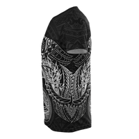 American Samoa T Shirt American Samoan Seal White Turtle Manta Ray - Polynesian Pride