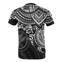 Hawaii T Shirt Polynesian Kanaka Maoli White Turtle Hibiscus - Polynesian Pride