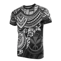 Hawaii T Shirt Polynesian Kanaka Maoli White Turtle Hibiscus Unisex WHITE - Polynesian Pride