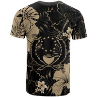 Pohnpei Micronesia T Shirt Yellow Hibiscus Palm Monstera - Polynesian Pride