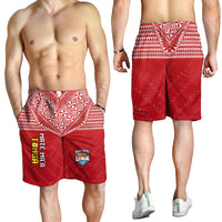 Tonga Rugby MMT Men Shorts Ngatu Mate Maa Tonga Special LT13 Red - Polynesian Pride