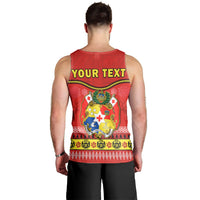 (Custom Personalised) Tonga Christmas Men Tank Top Tongan Ngatu Kilisimasi Fiefia LT14 - Polynesian Pride