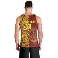 (Custom Text And Number) Tonga High School Men Tank Top Class Of Year Tongan Ngatu Pattern LT14 - Polynesian Pride