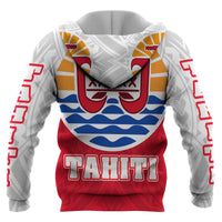 Tahiti All Over Zip Hoodie Coat of Arm - Polynesian Pride