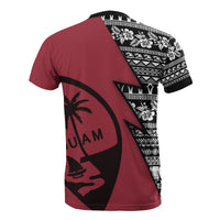 Guam All Over T Shirt Guam Coat of Arms Chamorro Pattern Red Style - Polynesian Pride