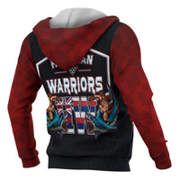 Polynesian Hawaii All Over Zip up Hoodie Shark Warrior - Polynesian Pride