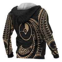 Yap Micronesia ll Over Hoodie Gold Tribal Wave - Polynesian Pride