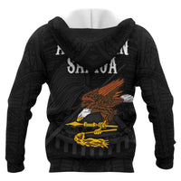 American Samoa Polynesian ll Over Hoodie Black Eagle - Polynesian Pride