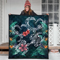 Hawaii Turtle Tropical Premium Quilt - Heart Polynesian - AH - Polynesian Pride