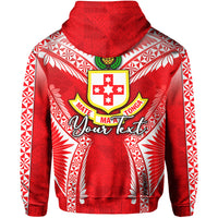 Custom Kolisi Tonga Hoodie Red Style LT6 - Polynesian Pride
