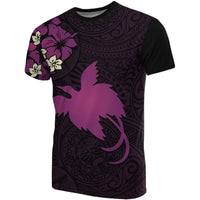 Papua New Guinea T Shirts Papua New Guinea Purple Flag Hibiscus Unisex Purple - Polynesian Pride