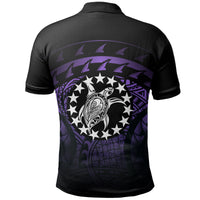 Cook Islands Turtle Polo Shirt (Purple) - Polynesian Pride