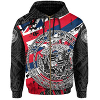Hawaii State Hoodie (Zipper) My Blood - Polynesian Pride