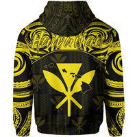 Hawaiian Kanaka Hoodie Demodern Yellow - Polynesian Pride