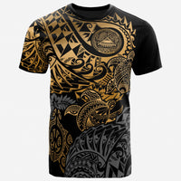 American Samoa T Shirt American Samoan Seal Polynesian Gold Turtle Tattoo Unisex GOLD - Polynesian Pride