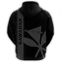 Kanaka Map King Gray Hoodie Edgar Style - Polynesian Pride