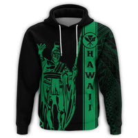 Kanaka Map King Green Hoodie Edgar Style - Polynesian Pride
