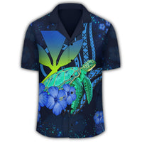 Hawaii Turtle Hibiscus Polynesian Hawaiian Shirt - Jade Stone - AH - Polynesian Pride