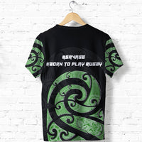 New Zealand Green Rugby Shirt, Maori Rugby Kirituhi Tattoo T Shirt - Polynesian Pride