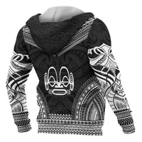 Marquesas Islands Polynesian Chief Custom Hoodie Black Version - Polynesian Pride