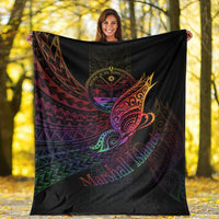Marshall Islands Premium Blanket - Butterfly Polynesian Style - Polynesian Pride