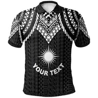 Marshall Islands Custom Polo Shirt Polynesian Armor Style Black Unisex Black - Polynesian Pride