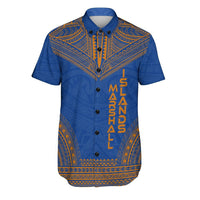 Marshall Islands Polynesian Chief Shirt - Flag Version Men Blue - Polynesian Pride