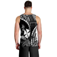 Wallis and Futuna Men Tank Top Polynesian Style White Color LT6 - Polynesian Pride
