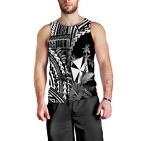 Wallis and Futuna Men Tank Top Polynesian Style White Color LT6 - Polynesian Pride
