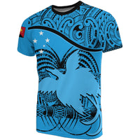 Papua New Guinea T Shirt Papua New Guinea Flag Coat Of Arms Blue A02 Unisex Blue - Polynesian Pride