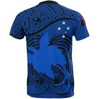 Papua New Guinea T Shirt Papua New Guinea Flag Coat Of Arms Dark Blue A02 - Polynesian Pride